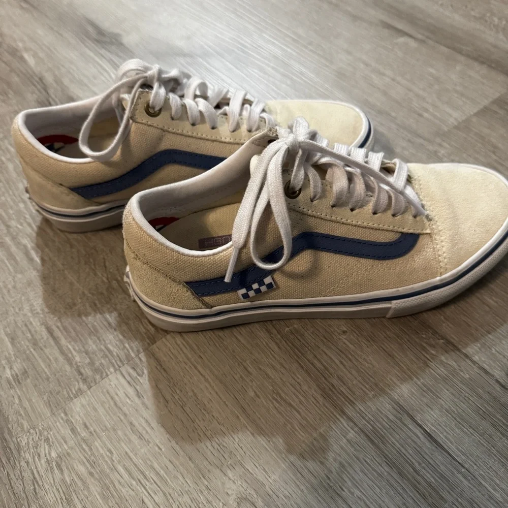 Men’s/Women’s Vans Skate Old Skool cream and blue